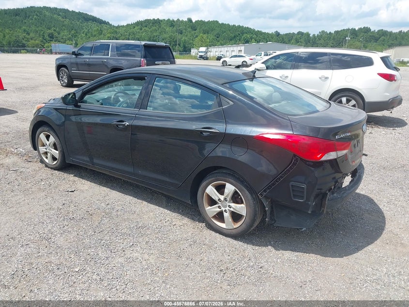 2013 Hyundai Elantra VIN KMHDH4AE9DU878144 IAAI salvage auction — NORMAL WEAR, Salvage Title, sold $925 on 2026-07-29 (photo 3)