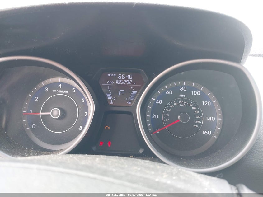 2013 Hyundai Elantra VIN KMHDH4AE9DU878144 IAAI salvage auction — NORMAL WEAR, Salvage Title, sold $925 on 2026-07-29 (photo 7)