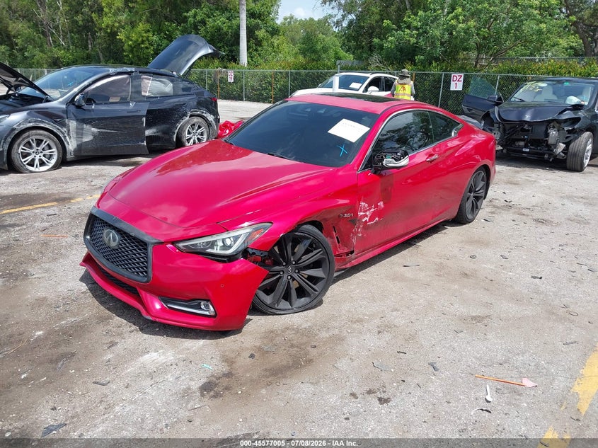 2018 Infiniti Q60 VIN JN1FV7EL0JM631447 IAAI salvage auction — LEFT FRONT, Rebuildable (Florida), sold $4,500 on 2026-07-29 (photo 2)
