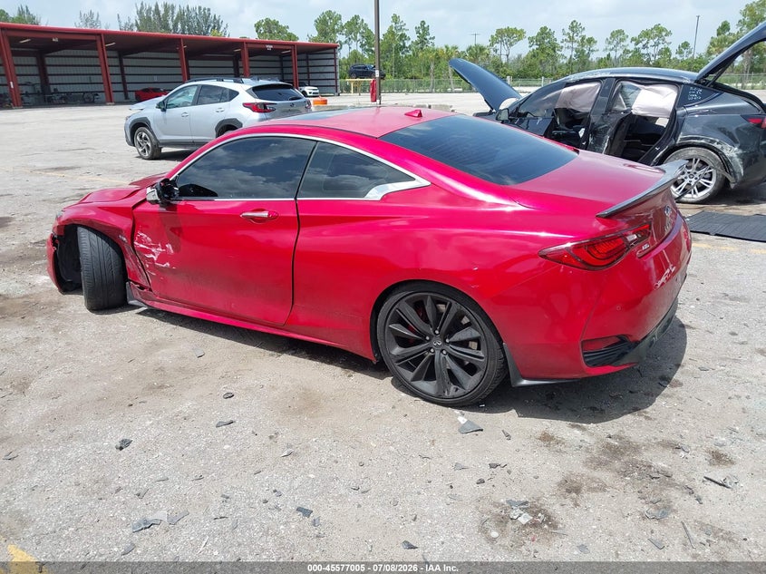 2018 Infiniti Q60 VIN JN1FV7EL0JM631447 IAAI salvage auction — LEFT FRONT, Rebuildable (Florida), sold $4,500 on 2026-07-29 (photo 3)