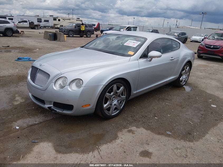 2006 Bentley Continental gt VIN SCBCR63WX6C038108 IAAI salvage auction — HAIL, Original (Texas), sold $7,200 on 2026-08-26 (photo 2)