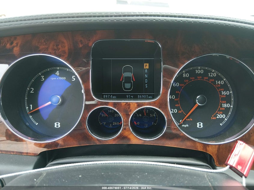 2006 Bentley Continental gt VIN SCBCR63WX6C038108 IAAI salvage auction — HAIL, Original (Texas), sold $7,200 on 2026-08-26 (photo 7)