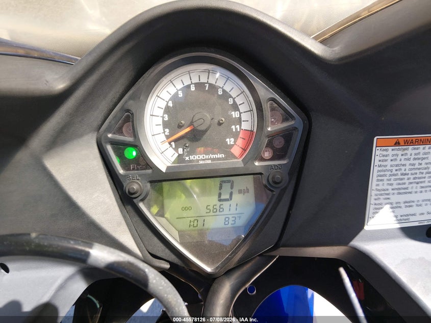 2005 Suzuki Sv650 VIN JS1VP53AX52103127 IAAI salvage auction — NORMAL WEAR, Clear - Dealer Only (California), sold $200 on 2026-07-20 (photo 7)