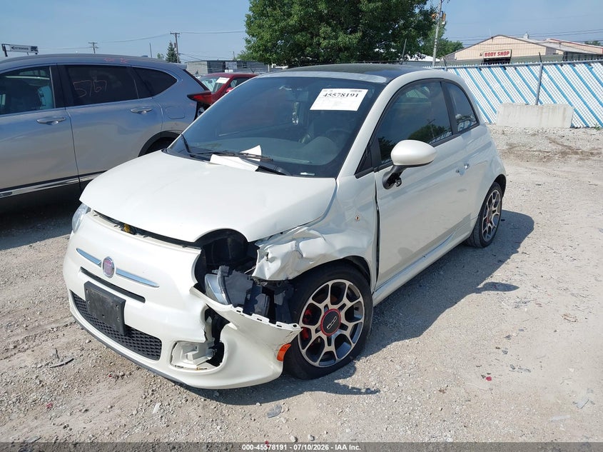 2013 Fiat 500 VIN 3C3CFFBRXDT536414 IAAI salvage auction — LEFT FRONT, Salvage Title, sold $275 on 2026-08-11 (photo 2)