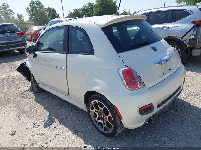 2013 Fiat 500 VIN 3C3CFFBRXDT536414 IAAI salvage auction — LEFT FRONT, Salvage Title, sold $275 on 2026-08-11 (photo 3)