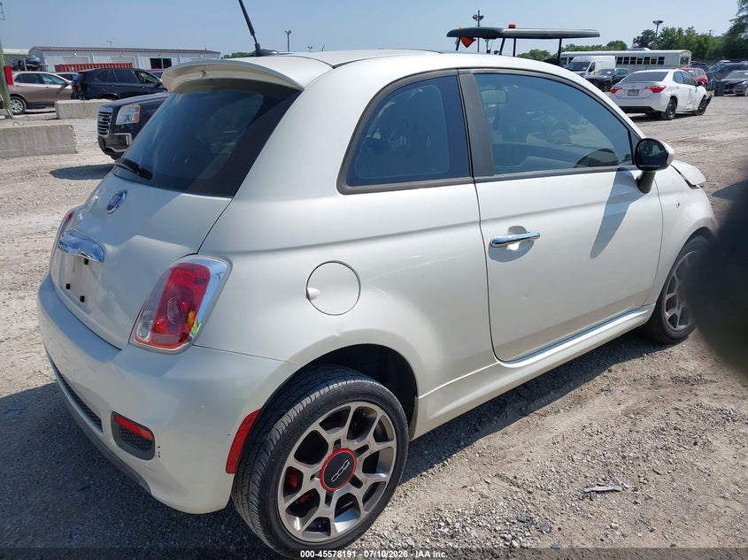 2013 Fiat 500 VIN 3C3CFFBRXDT536414 IAAI salvage auction — LEFT FRONT, Salvage Title, sold $275 on 2026-08-11 (photo 4)