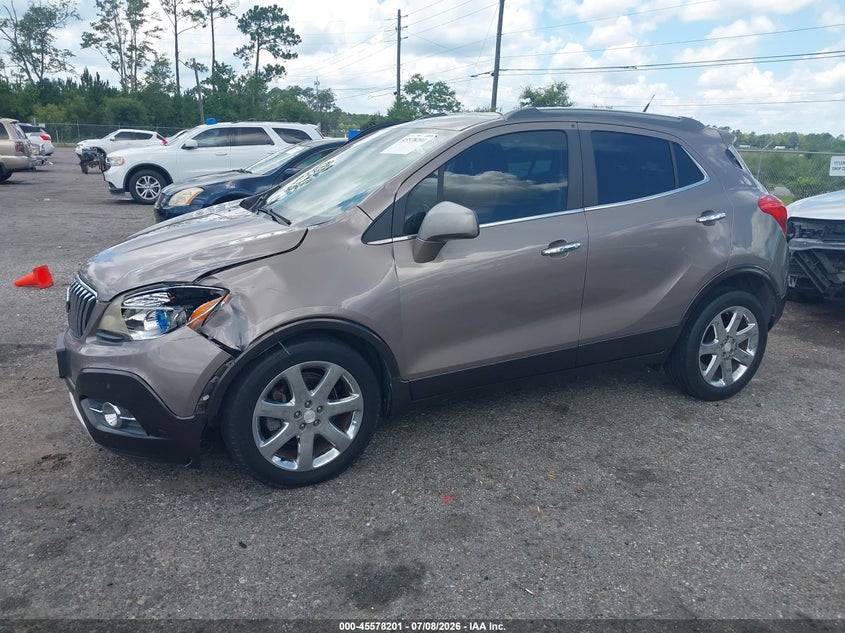 2013 Buick Encore VIN KL4CJDSB5DB144602 IAAI salvage auction — LEFT FRONT, Rebuildable (Florida), sold $350 on 2026-07-28 (photo 2)