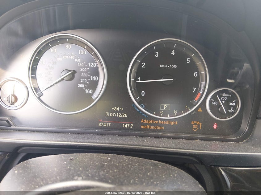 2016 BMW 5er VIN WBA5A5C59GG347140 IAAI salvage auction — UNKNOWN, Salvage Title, sold $3,500 on 2026-07-20 (photo 7)