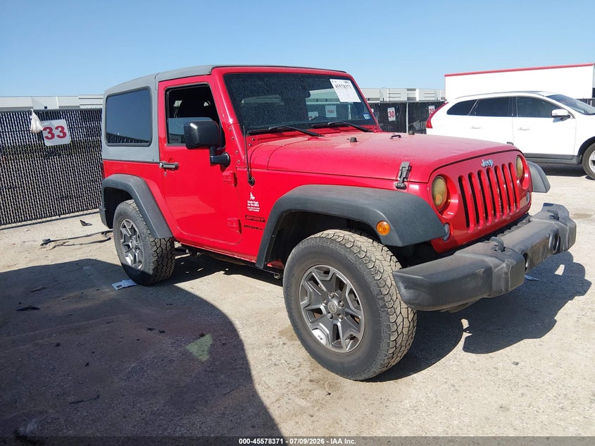 2016 Jeep Wrangler / VIN 1C4AJWAG9GL348856 IAAI salvage auction — NORMAL WEAR, Original (Texas), sold $7,350 on 2026-07-28 (photo 1)
