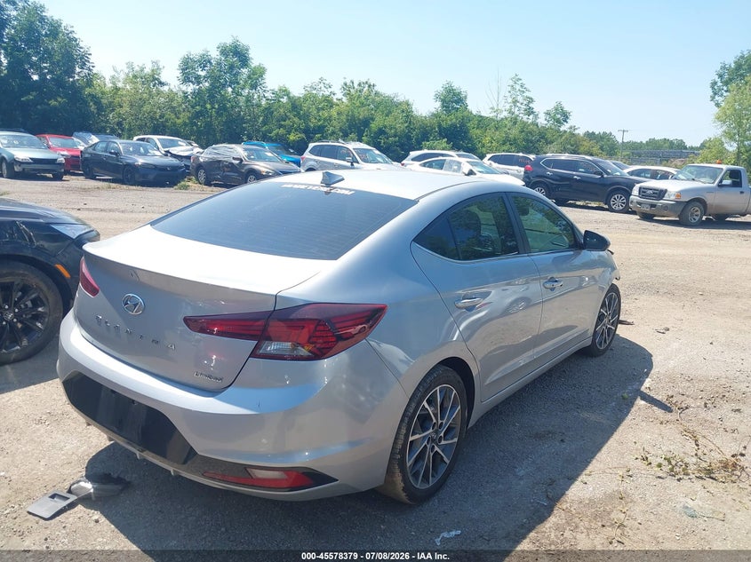 2020 Hyundai Elantra VIN KMHD84LF2LU962245 IAAI salvage auction — RIGHT FRONT, Salvage Title, sold $1,550 on 2026-07-28 (photo 4)