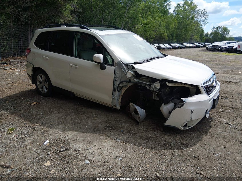 2016 Subaru Forester VIN JF2SJAKC1GH445279 IAAI salvage auction — RIGHT FRONT, Clear (Massachusetts), sold $25 on 2026-07-22 (photo 1)