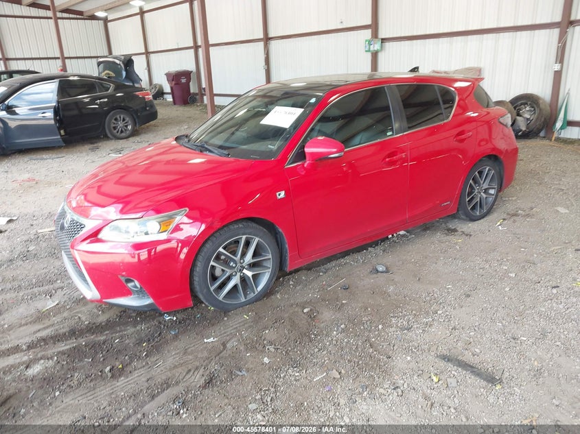 2014 Lexus Ct 200h VIN JTHKD5BH5E2193222 IAAI salvage auction — FRONT END, Clear (Alabama), sold $3,200 on 2026-07-24 (photo 2)