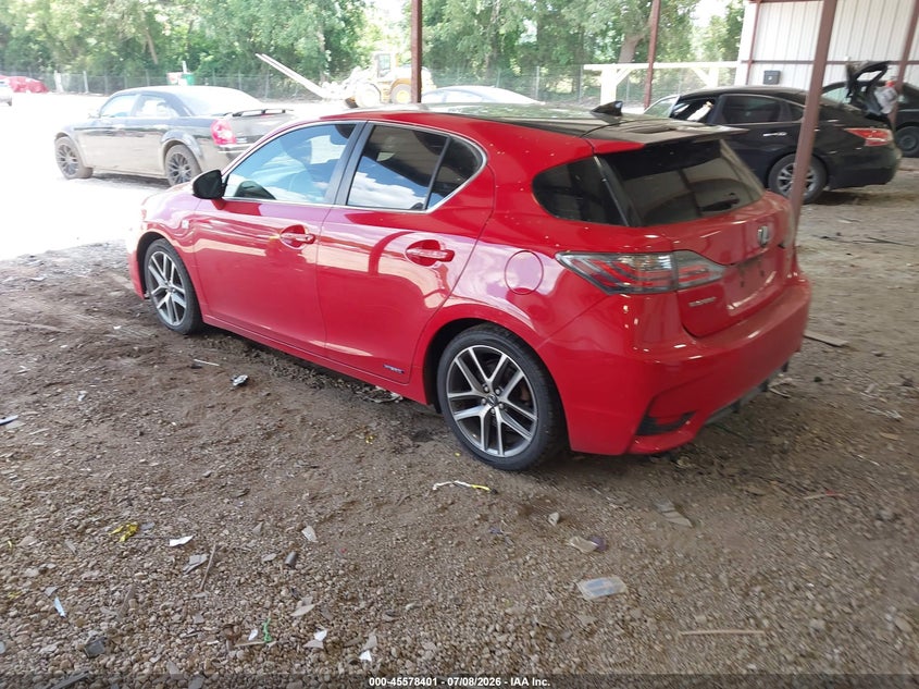 2014 Lexus Ct 200h VIN JTHKD5BH5E2193222 IAAI salvage auction — FRONT END, Clear (Alabama), sold $3,200 on 2026-07-24 (photo 3)