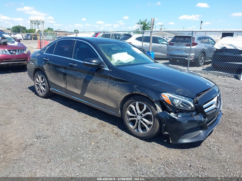 2017 Mercedes-benz C class VIN 55SWF4KB2HU199529 IAAI salvage auction — NORMAL WEAR, Clear (New Jersey), sold $1,800 on 2026-07-20 (photo 1)