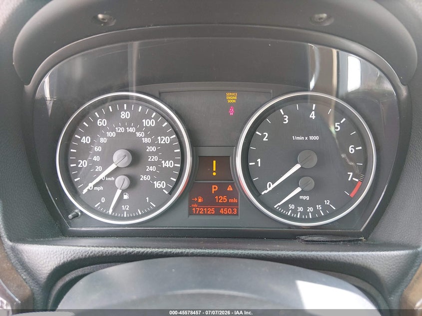 2007 BMW 3 series VIN WBAVC93537KX52280 IAAI salvage auction — NORMAL WEAR, Clear (Florida), sold $400 on 2026-07-20 (photo 7)