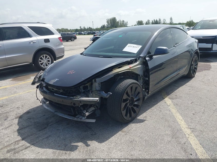 2022 Tesla Model 3 VIN 5YJ3E1EC0NF193895 IAAI salvage auction — LEFT FRONT, Rebuildable (Florida), sold $8,000 on 2026-07-30 (photo 6)