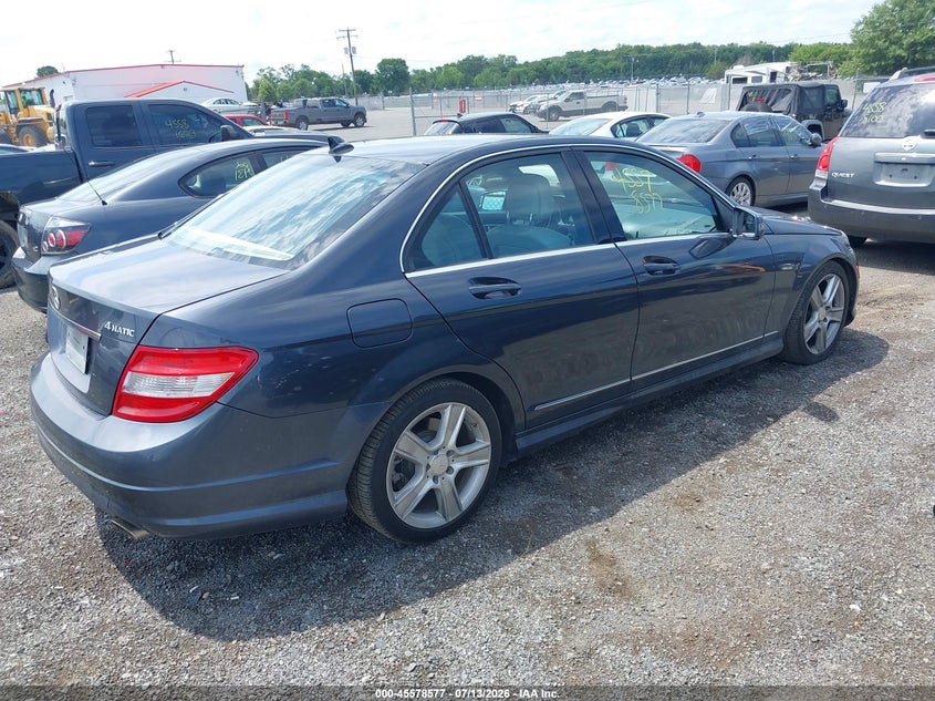 2011 Mercedes-benz C-klasse VIN WDDGF8BB2BR173372 IAAI salvage auction — LEFT FRONT, Clear (Virginia), sold $775 on 2026-08-14 (photo 4)