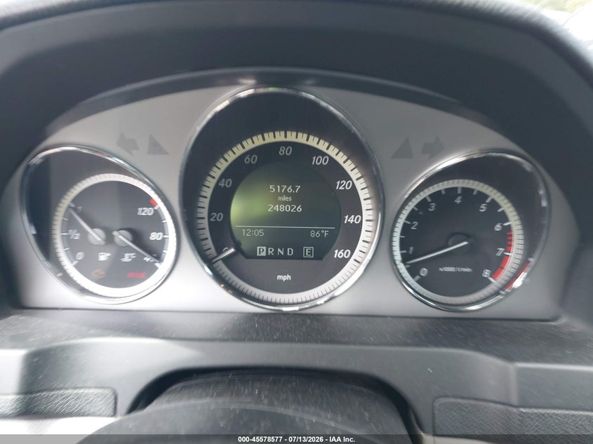 2011 Mercedes-benz C-klasse VIN WDDGF8BB2BR173372 IAAI salvage auction — LEFT FRONT, Clear (Virginia), sold $775 on 2026-08-14 (photo 7)