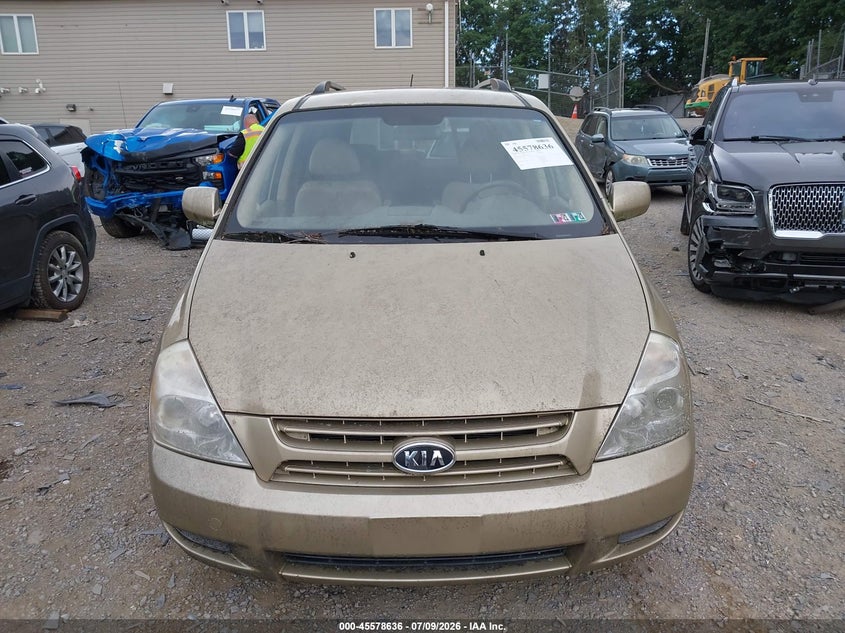 2010 Kia SEDONA VIN KNDMG4C30A6334327 IAAI salvage auction — NORMAL WEAR, Clear (Pennsylvania), sold $175 on 2026-07-14 (photo 6)