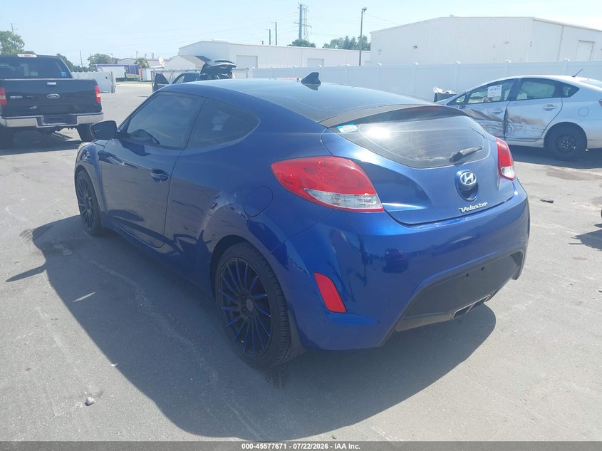 2016 Hyundai Veloster VIN KMHTC6AD1GU299148 IAAI salvage auction — NORMAL WEAR, Clear (Florida), sold $25 on 2026-07-29 (photo 3)