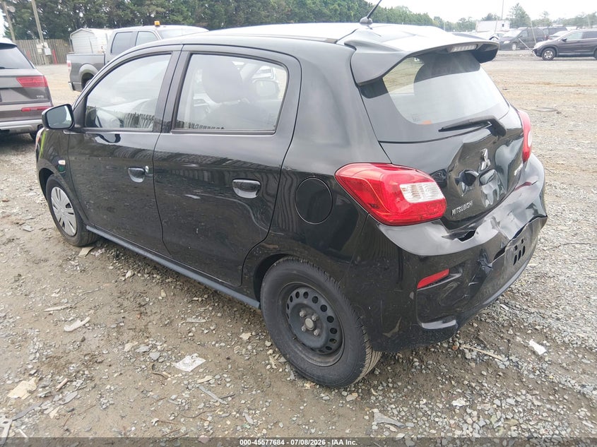 2019 Mitsubishi Mirage VIN ML32A3HJ2KH015594 IAAI salvage auction — REAR END, Clear (Virginia), sold $525 on 2026-07-30 (photo 3)
