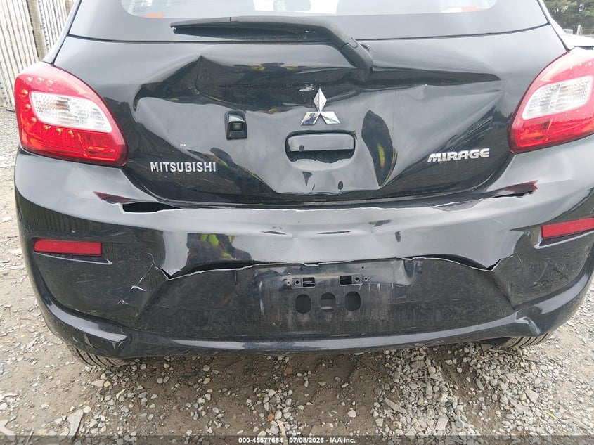 2019 Mitsubishi Mirage VIN ML32A3HJ2KH015594 IAAI salvage auction — REAR END, Clear (Virginia), sold $525 on 2026-07-30 (photo 6)
