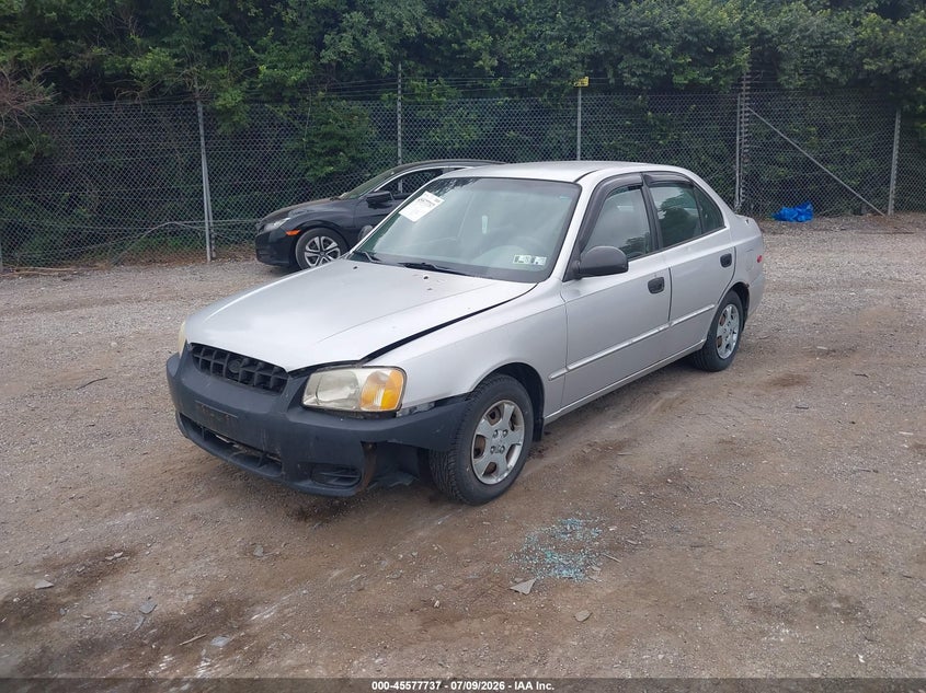 2002 Hyundai Accent VIN KMHCG45C62U401403 IAAI salvage auction — NORMAL WEAR, Clear (Pennsylvania), sold $475 on 2026-07-17 (photo 2)