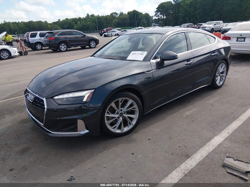2022 Audi A5 VIN WAUCBCF5XNA027913 IAAI salvage auction — UNDERCARRIAGE, Salvage (North Carolina), sold $14,100 on 2026-07-29 (photo 2)