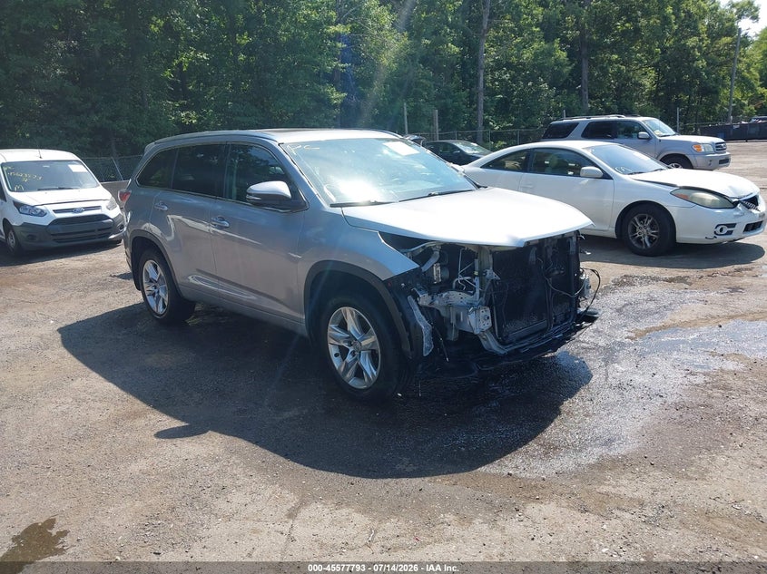 2014 Toyota Highlander VIN 5TDDKRFH1ES034045 IAAI salvage auction — FRONT END, Salvage - Greater Than 75% (Maryland), sold $4,950 on 2026-07-26 (photo 1)
