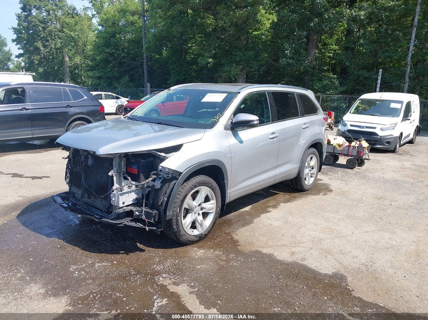 2014 Toyota Highlander VIN 5TDDKRFH1ES034045 IAAI salvage auction — FRONT END, Salvage - Greater Than 75% (Maryland), sold $4,950 on 2026-07-26 (photo 2)