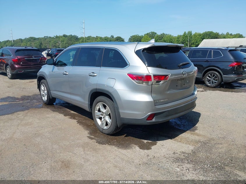 2014 Toyota Highlander VIN 5TDDKRFH1ES034045 IAAI salvage auction — FRONT END, Salvage - Greater Than 75% (Maryland), sold $4,950 on 2026-07-26 (photo 3)