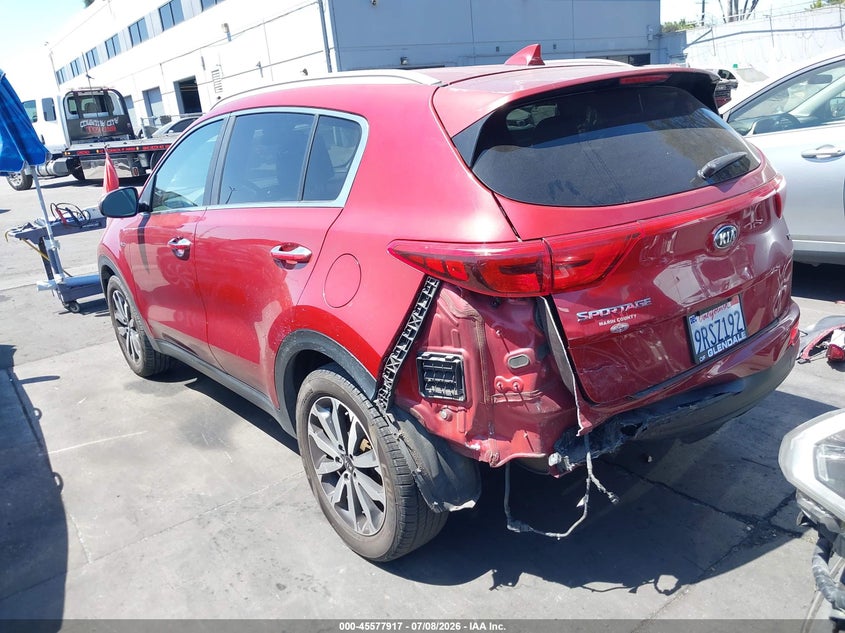 2017 Kia Sportage VIN KNDPNCAC9H7053499 IAAI salvage auction — REAR END, Salvage Certificate (California), sold $3,000 on 2026-07-19 (photo 3)