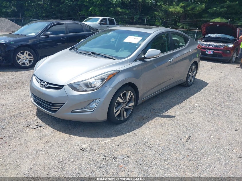 2014 Hyundai Elantra VIN KMHDH4AE4EU162625 IAAI salvage auction — NORMAL WEAR, Original (Ohio), sold $2,250 on 2026-07-20 (photo 2)