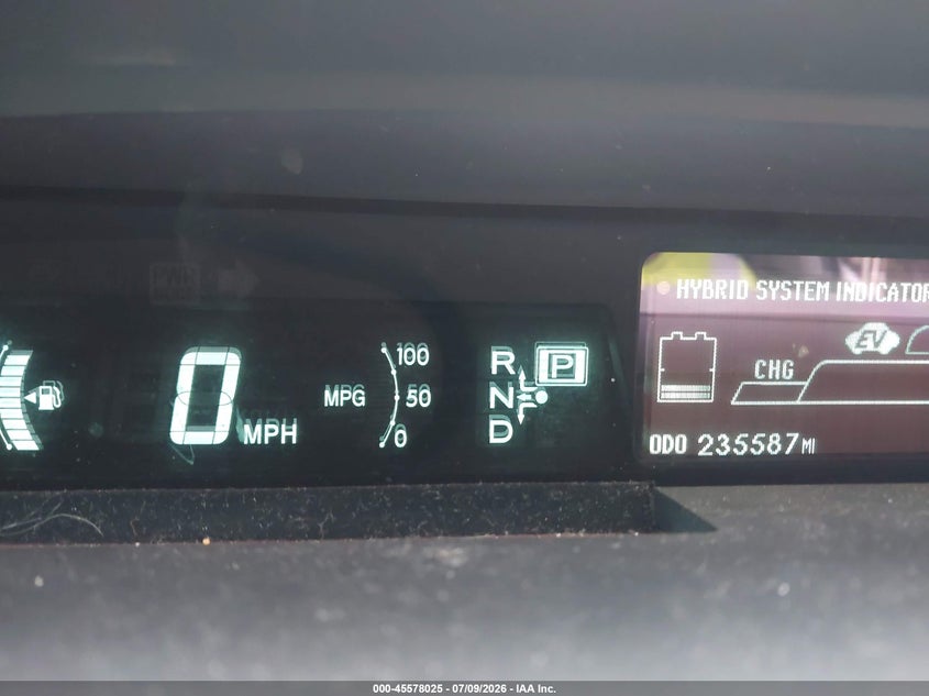 2012 Toyota Prius VIN JTDKN3DU7C5500186 IAAI salvage auction — NORMAL WEAR, Salvage Title, sold $2,550 on 2026-07-16 (photo 7)