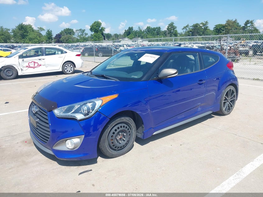 2013 Hyundai Veloster VIN KMHTC6AE1DU111202 IAAI salvage auction — NORMAL WEAR, Clear (Indiana), sold $1,000 on 2026-07-17 (photo 2)