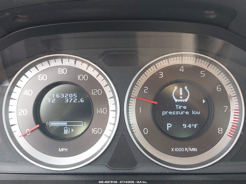2013 Volvo S80 VIN YV1902AH5D1167312 IAAI salvage auction — LEFT SIDE, Salvage Title, sold $650 on 2026-07-24 (photo 7)
