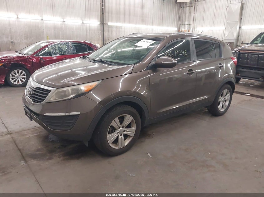 2013 Kia Sportage VIN KNDPB3A26D7398256 IAAI salvage auction — NORMAL WEAR, Clear (Minnesota), sold $1,750 on 2026-07-14 (photo 2)