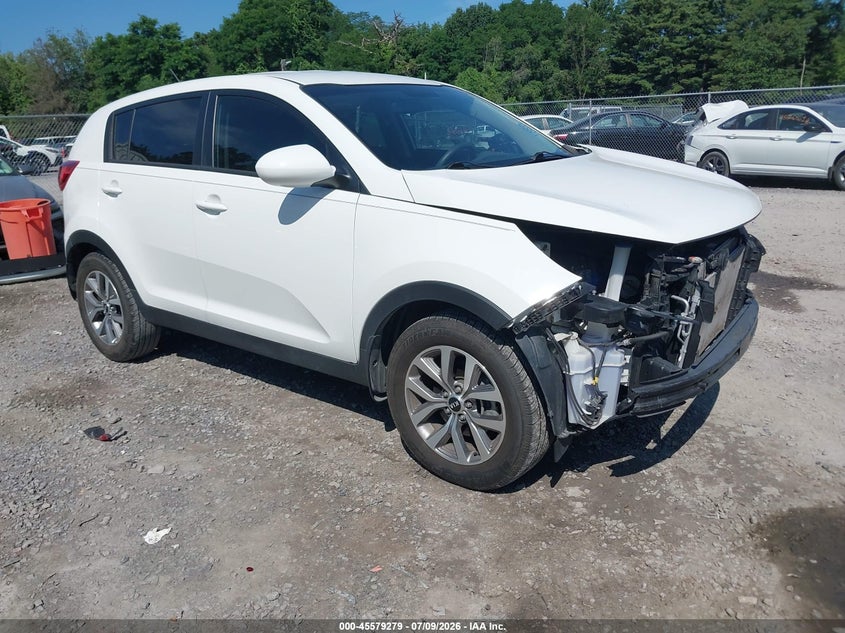 2015 Kia Sportage VIN KNDPB3AC9F7693587 IAAI salvage auction — FRONT END, Mv-907A (New York), sold $1,900 on 2026-07-11 (photo 1)