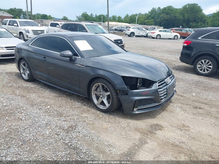 2018 Audi A5 VIN WAUTNAF53JA061553 IAAI salvage auction — FRONT END, Salvage (North Carolina), sold $3,300 on 2026-08-19 (photo 1)