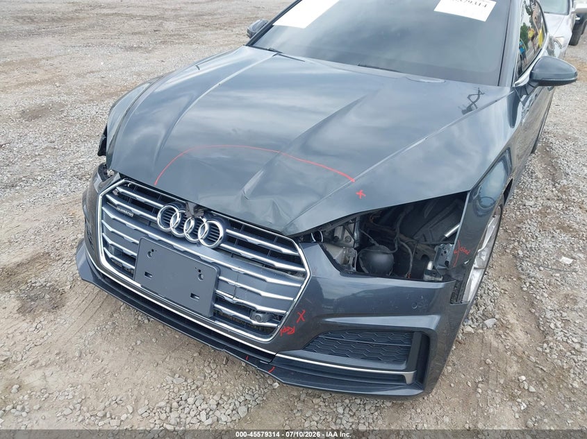 2018 Audi A5 VIN WAUTNAF53JA061553 IAAI salvage auction — FRONT END, Salvage (North Carolina), sold $3,300 on 2026-08-19 (photo 6)
