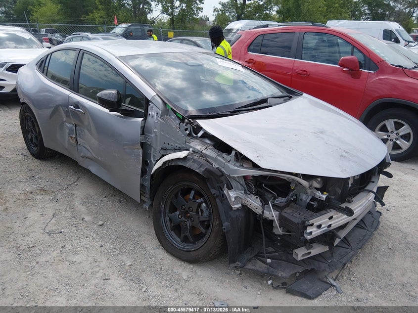 2024 Toyota Prius VIN JTDACAAU4R3026695 IAAI salvage auction — FRONT & REAR, Clear (Illinois), sold $7,850 on 2026-08-18 (photo 1)
