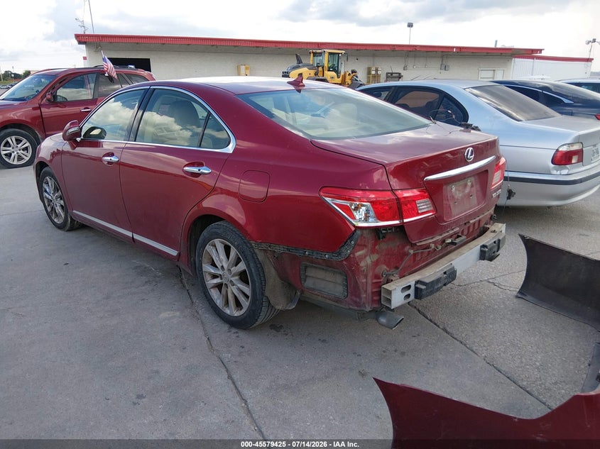 2012 Lexus ES VIN JTHBK1EG0C2491577 IAAI salvage auction — NORMAL WEAR, Nrc Lienholder Repossession Paperwork (Texas), sold $1,100 on 2026-07-27 (photo 3)