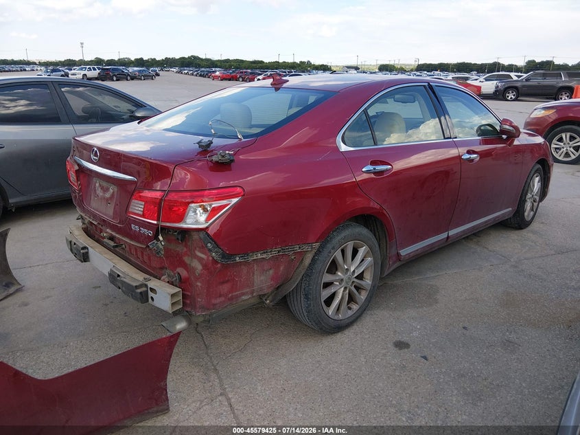 2012 Lexus ES VIN JTHBK1EG0C2491577 IAAI salvage auction — NORMAL WEAR, Nrc Lienholder Repossession Paperwork (Texas), sold $1,100 on 2026-07-27 (photo 4)