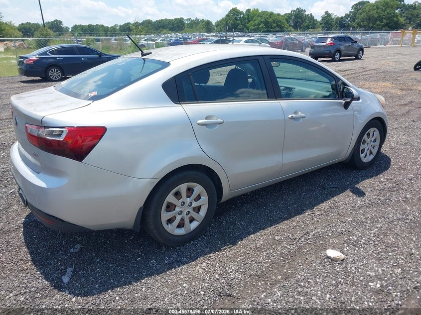2014 Kia Rio VIN KNADM4A39E6420217 IAAI salvage auction — NORMAL WEAR, Salvage Title, sold $300 on 2026-07-28 (photo 4)