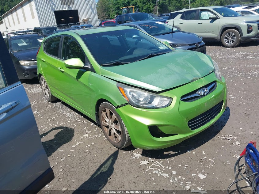 2012 Hyundai Accent VIN KMHCU5AEXCU035257 IAAI salvage auction — FRONT END, Mv-907A (New York), sold $25 on 2026-07-28 (photo 1)