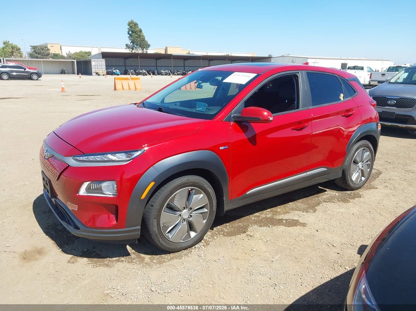 2020 Hyundai Kona VIN KM8K53AG9LU063288 IAAI salvage auction — REAR END, Salvage Title, sold $5,400 on 2026-07-29 (photo 2)