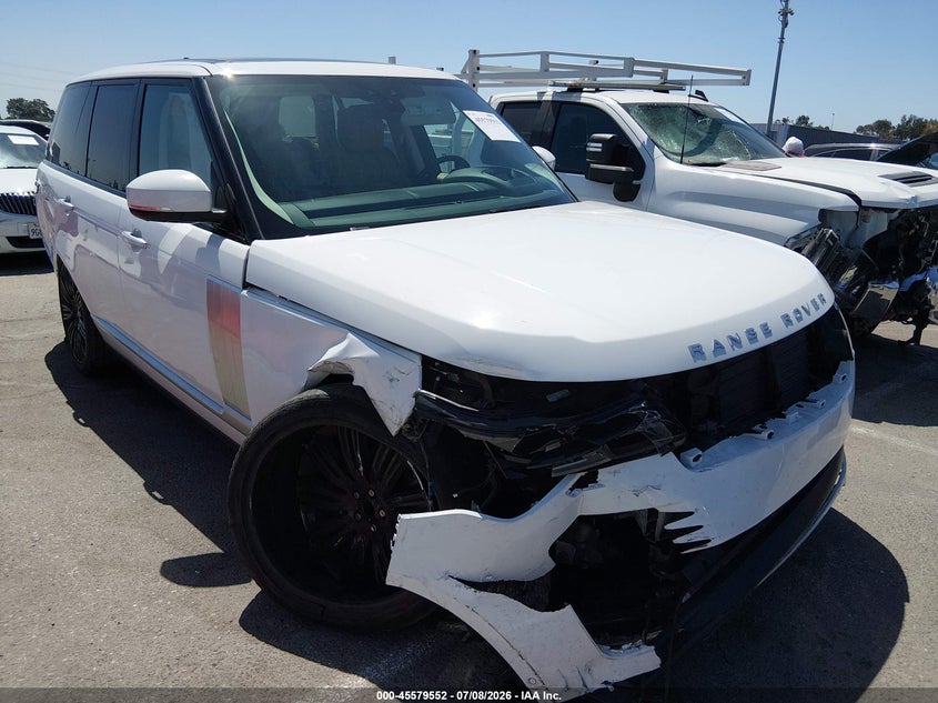 2021 Land rover RANGE ROVER VIN SALGV2SE4MA432829 IAAI salvage auction — FRONT END, Salvage (California), sold $7,600 on 2026-07-30 (photo 1)