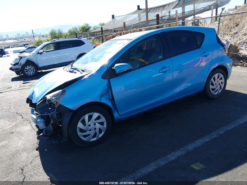 2015 Toyota Prius c VIN JTDKDTB30F1100673 IAAI salvage auction — LEFT & RIGHT, Salvage (Pennsylvania), sold $950 on 2026-07-31 (photo 2)