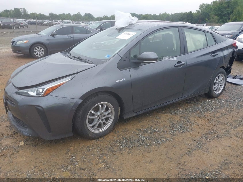 2022 Toyota Prius VIN JTDKAMFU2N3176741 IAAI salvage auction — LEFT REAR, Salvage (Virginia), sold $5,400 on 2026-07-30 (photo 2)