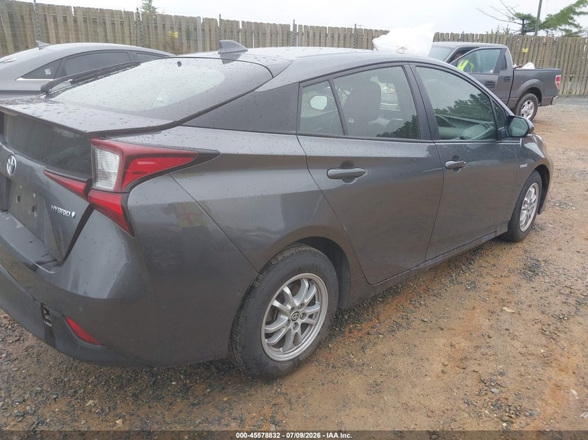 2022 Toyota Prius VIN JTDKAMFU2N3176741 IAAI salvage auction — LEFT REAR, Salvage (Virginia), sold $5,400 on 2026-07-30 (photo 4)